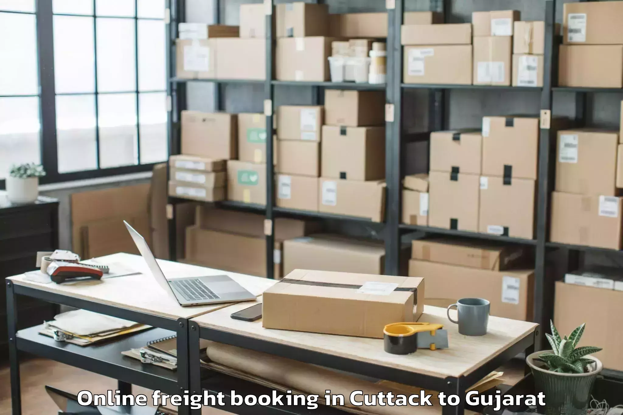 Easy Cuttack to Vanthali Online Freight Booking Booking